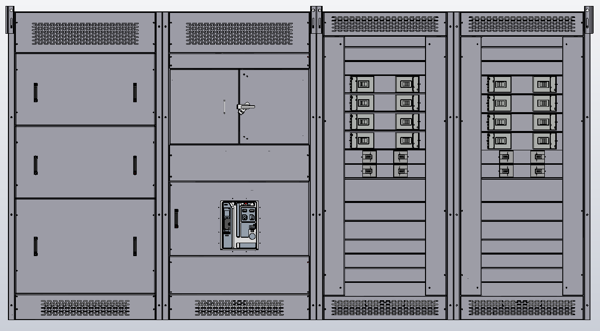 RMR Innotech — CAD Project 01: Modular Power & Data front view